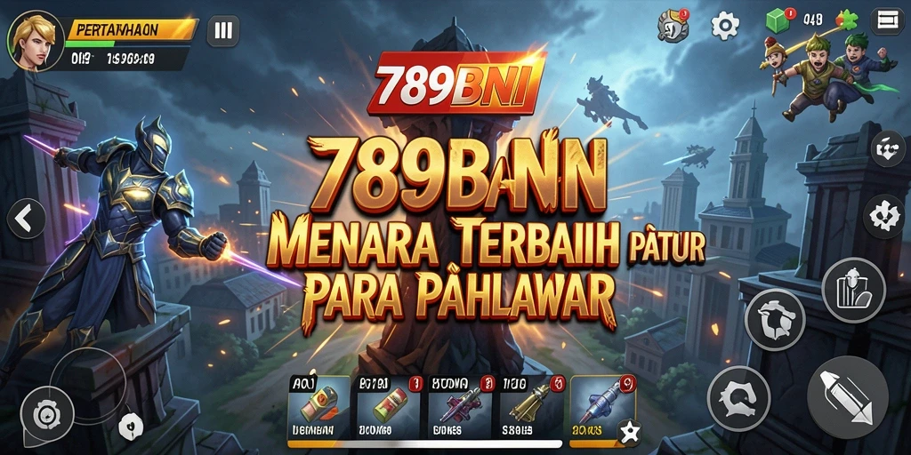 Gameplay seru Tower Defense di 789BNI dengan berbagai menara dan musuh.