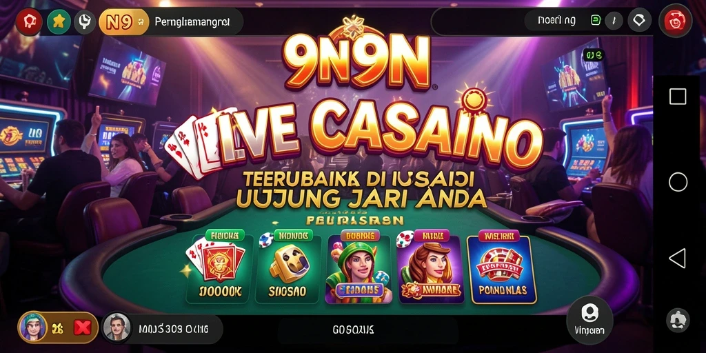 Tampilan gameplay Live Casino yang mengasyikkan di 9N9N.