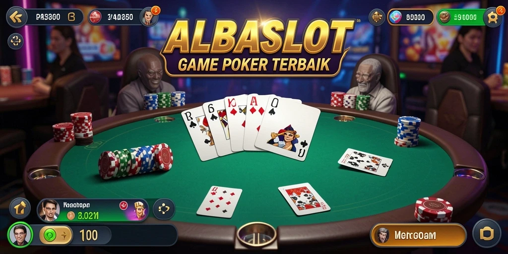 Tampilan menarik dari gameplay Poker yang mendebarkan.