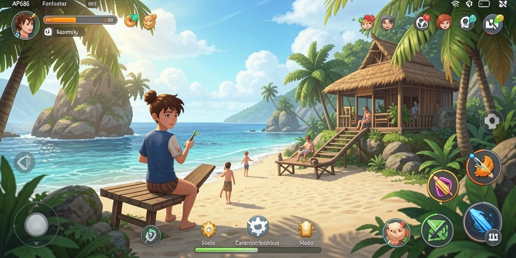 Tampilan gameplay AP686 yang cerah dan mendebarkan.