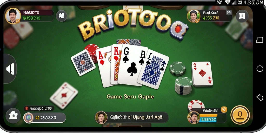 Tampilan permainan Gaple yang menarik di BRIOTOTO.