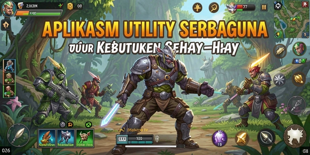 Tampilan utama C0077 yang menunjukkan berbagai fitur aplikasi Utility.