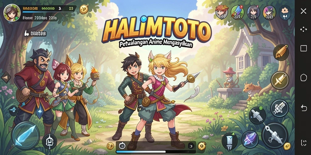 Tampilan screenshot HALIMTOTO dengan karakter Anime yang menarik.