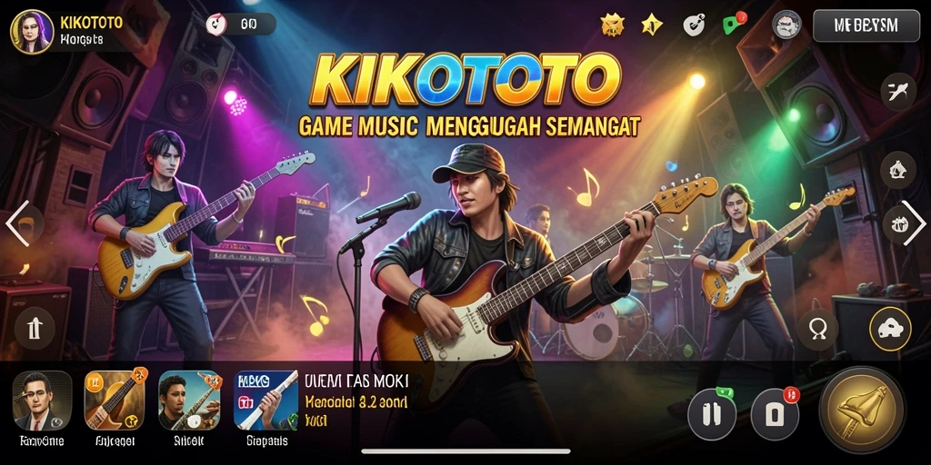 Tangkapan layar KIKOTOTO menampilkan pengalaman bermain musik yang seru.