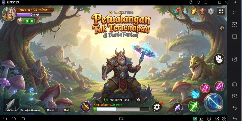 Tampilan gameplay KING123 yang memikat dengan tantangan petualangan.
