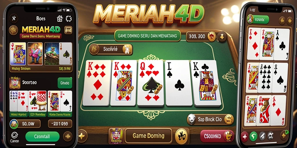 Tampilan gameplay seru dari game Domino MERIAH4D.
