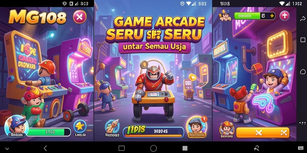 Tampilan gameplay MG108 yang penuh warna dan menarik.