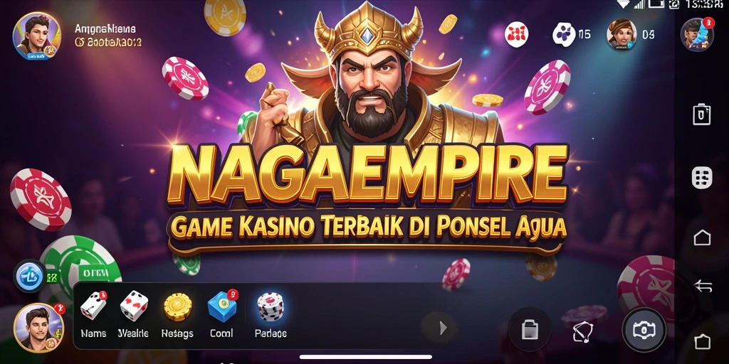 Screenshot permainan kasino NAGAEMPIRE yang menampilkan antarmuka menarik.
