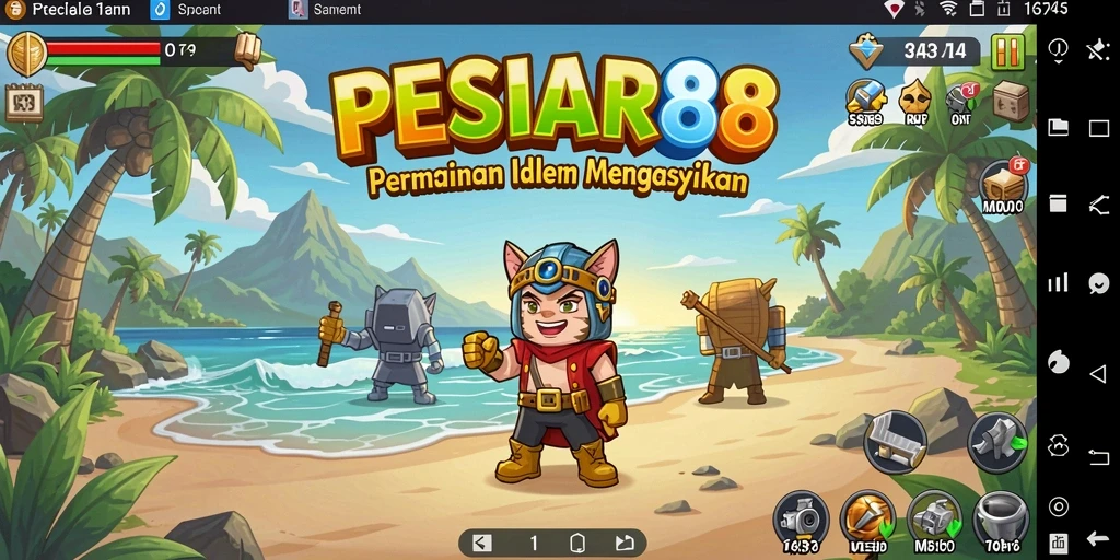 Tangkapan layar gameplay PESIAR88 yang menampilkan pengalaman idle yang menarik.