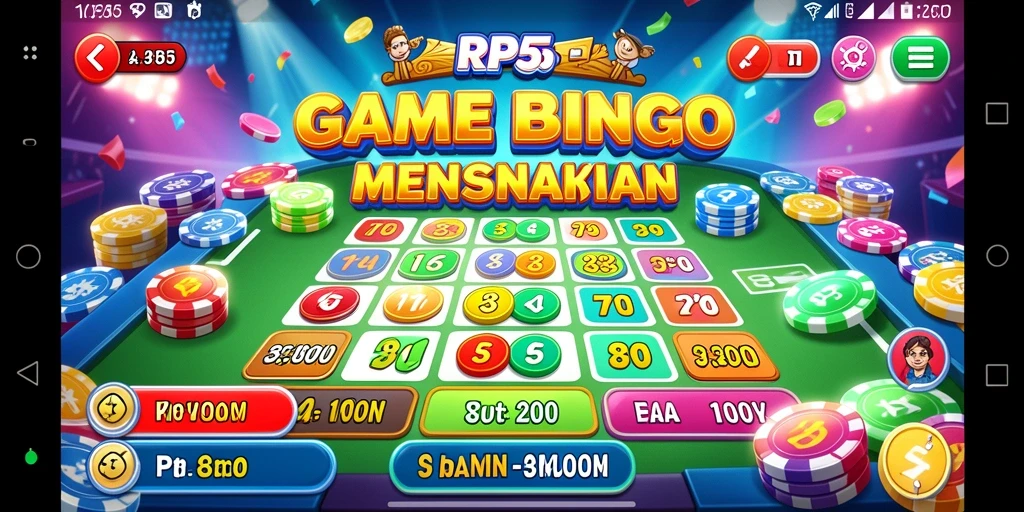 Tampilan gameplay Bingo RP55 yang menarik dan seru.
