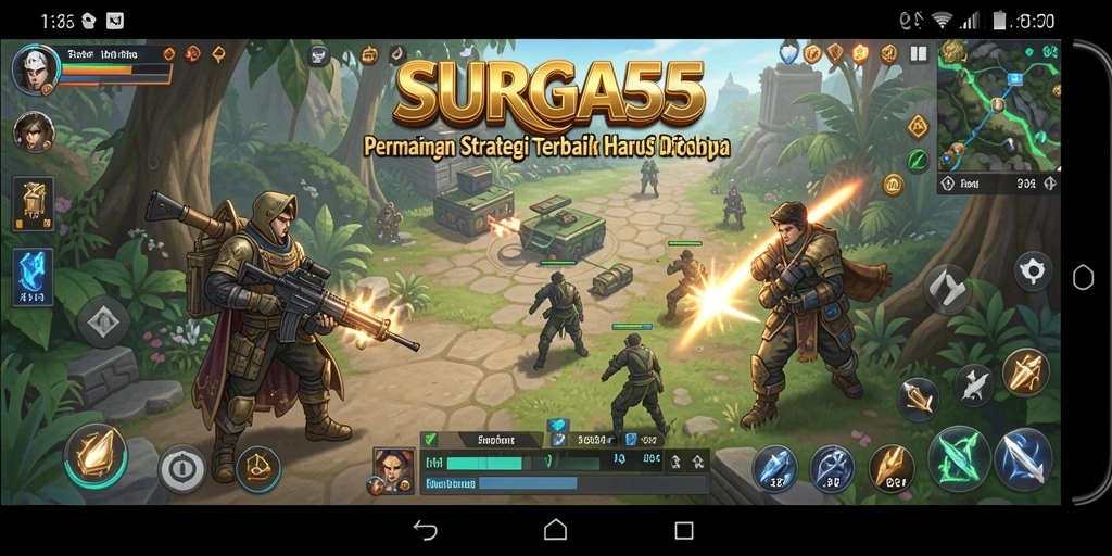 Tampilan gameplay SURGA55 yang menegangkan dan menantang.